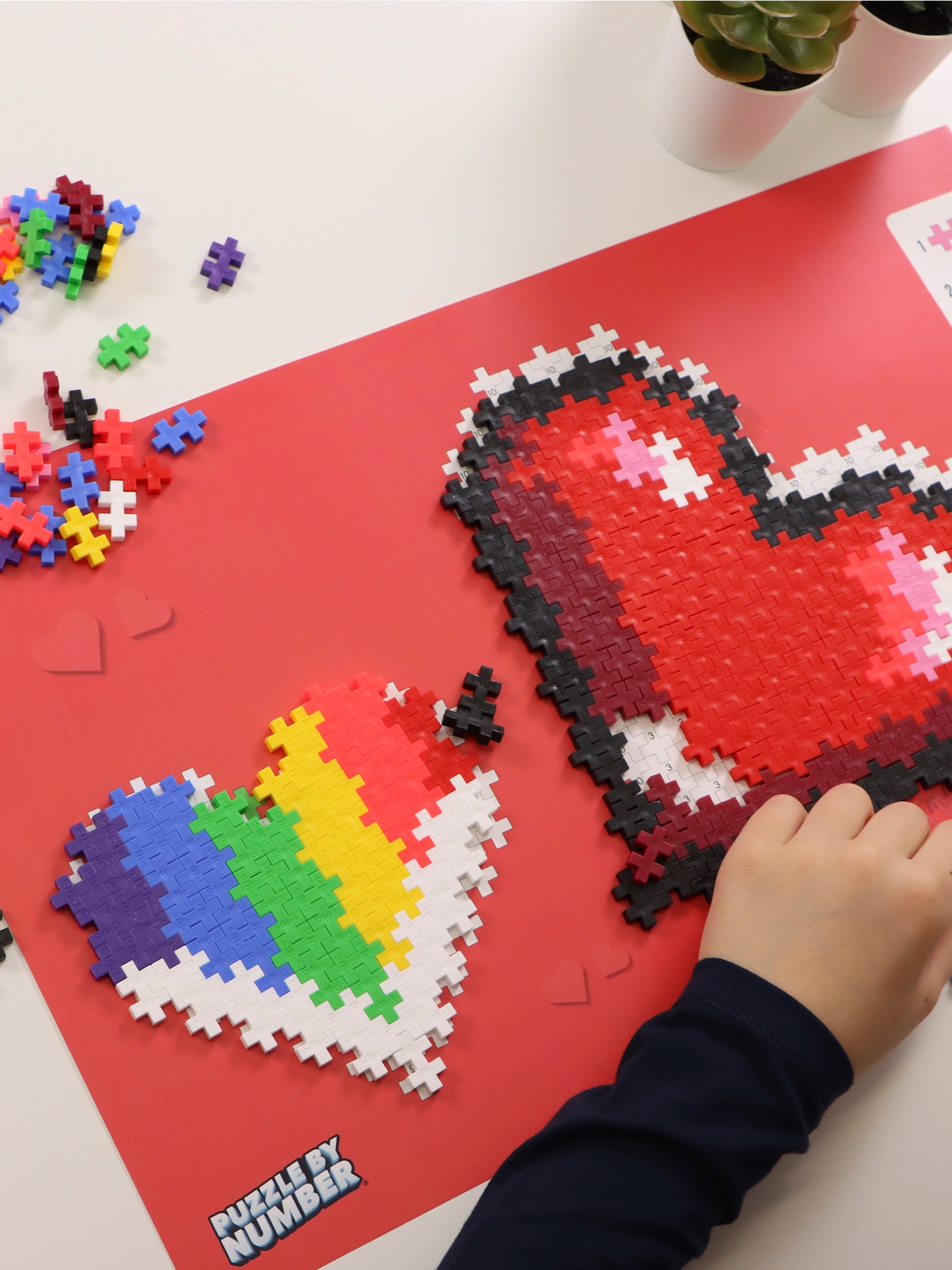 Puzzle By Number - Hjerter